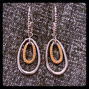 PANDORA RETIRED 925 ALE SILVER DROP EARRINGS